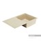 AQUATON Верона Мойка с крылом для кухни прямоугольная, литьевой мрамор, ширина 86 см - фото 122763