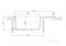 AQUATON Делия 78 Мойка с крылом для кухни прямоугольная, литьевой мрамор, ширина 78 см - фото 122792