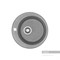 AQUATON Иверия Мойка для кухни круглая, литьевой мрамор, ширина 48 см - фото 122819