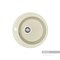 AQUATON Иверия Мойка для кухни круглая, литьевой мрамор, ширина 48 см - фото 122830