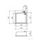 AQUATON Парма Мойка для кухни квадратная, литьевой мрамор, ширина 51 см - фото 122957