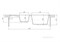 AQUATON Делия 87 Мойка с крылом для кухни двойная прямоугольная, литьевой мрамор, ширина 87 см - фото 123026