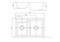 AQUATON Делия 78 Мойка для кухни двойная прямоугольная, литьевой мрамор, ширина 78 см - фото 123103