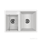 AQUATON Делия 78 Мойка для кухни двойная прямоугольная, литьевой мрамор, ширина 78 см - фото 123105