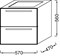 JACOB DELAFON Struktura Мебель 57 см для раковины-столешницы, серый антрацит - фото 128129