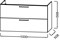 JACOB DELAFON Odeon Rive Gauche Мебель для раковины-столешницы, 100 см, 2 ящика, меламин, ручки черный - фото 131659