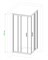 ROYAL BATH HPD 90x80 Душевой уголок прямоугольный, стекло 6 мм прозрачное, профиль алюминий  белый, дверь раздвижная - фото 132199