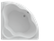 AQUATEK Галатея Акриловая ванна на каркасе, слив-перелив в комплекте,  с панелью - фото 134069