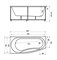 AQUATEK Пандора  Акриловая ванна на каркасе, слив-перелив в комплекте, с панелью. Левая ориентация - фото 134170
