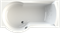 RADOMIR Ванна акриловая "ВАЛЕНСИЯ", 1700х950 (правое исполнение), рама-подставка - фото 136505