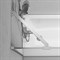 AM.PM Gem шторка на борт ванны 80х140, фиксированная, хром, стекло матовое, с пристенным к - фото 140876