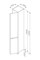 AM.PM Gem S, шкаф-колонна, напольный, правый, 30 см, белый глянец - фото 141084