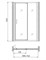 GEMY Sunny Bay 110 Душевая дверь распашная, высота 190 см, стекло прозрачное 6 мм, цвет хром - фото 14178