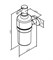 AM.PM Sense L, Стеклянный диспенсер для жидкого мыла с настенным держателем, хром - фото 142794