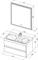AQUANET Беркли 80 Комплект мебели для ванной комнаты (зеркало белое) - фото 145213