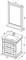 AQUANET Бостон М 60 Комплект мебели для ванной комнаты (лит. мрамор) - фото 145284
