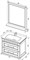 AQUANET Бостон М 80 Комплект мебели для ванной комнаты (лит. мрамор) - фото 145287