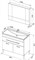 AQUANET Верона NEW 100 Комплект мебели для ванной комнаты (напольный 1 ящик 2 дверцы) - фото 145650