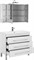 AQUANET Верона NEW 100 Комплект мебели для ванной комнаты (напольный 3 ящика) - фото 145669