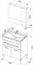 AQUANET Верона NEW 75 Комплект мебели для ванной комнаты (напольный 1 ящик 2 дверцы) - фото 145740