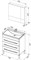 AQUANET Верона NEW 75 Комплект мебели для ванной комнаты (напольный 3 ящика) - фото 145752