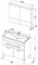 AQUANET Верона NEW 90 Комплект мебели для ванной комнаты (напольный 1 ящик 2 дверцы) - фото 145786