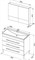 AQUANET Верона NEW 90 Комплект мебели для ванной комнаты (напольный 3 ящика) - фото 145793