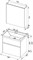 AQUANET Латина 70 Комплект мебели для ванной комнаты (2 ящика) - фото 147195