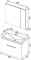 AQUANET Порто 80 Комплект мебели для ванной комнаты - фото 148194
