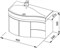 AQUANET Сопрано 95 L Тумба для ванной комнаты с раковиной (2 дверцы 2 ящика) - фото 155864