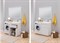AQUANET Токио 120 R Тумба для ванной комнаты с раковиной (напольная, 1 ящик, 2 дверцы) - фото 156401