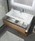 SANVIT КОНТУР Тумба подвесная для ванной комнаты с раковиной, 1 выдвижной ящик, 1 открытая ниша - фото 163385