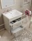 SANVIT Прованс Тумба напольная для ванной комнаты с раковиной, 2 выдвижных ящика - фото 163393