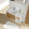 SANVIT Мэри-4  Тумба напольная для ванной комнаты с раковиной с левым или правым смещением, 2 выдвижных ящика и 2 открытых ниши - фото 163399