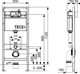 Комплект для установки подвесного унитаза: застенный модуль, пластиковая панель смыва TECEnow, черная матовая - фото 169779