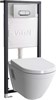 VITRA Комплект: подвесной безободковый унитаз S50 Rim-Ex с сиденьем микролифт, инсталляцией 742-5800-01 и панелью
управления 740-0580 - фото 170181
