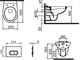 VitrA Комплект: подвесной унитаз Normus со скрытой системой смыва на 3/6 л, стандартное сиденье с металлическими петлями, 740-0580 панель системы смыва с механическими кнопками, цвет хром (панель управления двойная) - фото 170273