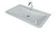 MADERA Adel Раковина накладная  прямоугольная, искусственный мрамор, ширина 90 см - фото 170535