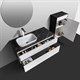 BLACK&WHITE Мебель U907.1200 основной шкаф, Blum металлический ящик, керамогранит / раковина (1200x525x506) - фото 171768