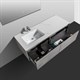 BLACK&WHITE Мебель U909.1500 основной шкаф, Hopper металлический ящик, кварцевая / раковина (1494x582x450) - фото 171794