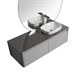 BLACK&WHITE Мебель U915.1400R основной шкаф, Blum металлический ящик, керамогранит / раковина (1400x545x400) - фото 171821