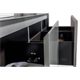 BLACK&WHITE Мебель U915.1600L основной шкаф, Blum металлический ящик, керамогранит / раковина (1594x545x400) - фото 171831