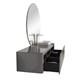 BLACK&WHITE Мебель U915.1600R основной шкаф, Blum металлический ящик, керамогранит / раковина (1594x545x400) - фото 171840