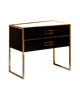 ARMADIART Тумба MONACO 100см  h74см  черная глянец  +  золото   под  раковину чашу - фото 173639