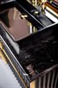 ARMADIART Тумба MONACO 100см  h74см  черная глянец  +  золото   под  раковину чашу - фото 173641