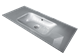 ARMADIART Столешница стекло 100см моноблок СЕРЕБРО ARMADIART-852-100-S - фото 173883