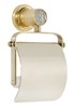 BOHEME Держатель для туалетной бумаги с крышкой ROYALE CRISTAL BLACK GOLD - фото 174221