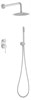 BOHEME Смеситель встроенный + верхний+ ручной душ, Uno. Matt White - фото 174801