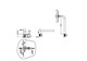 BOHEME Смеситель встроенный + верхний+ ручной душ, Uno. Matt White - фото 174802