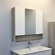 COMFORTY Зеркало-шкаф Клеон-90 серый муар - фото 175705